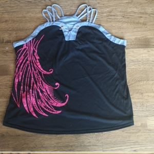 Plus Size Tank With Chain Detail 4x